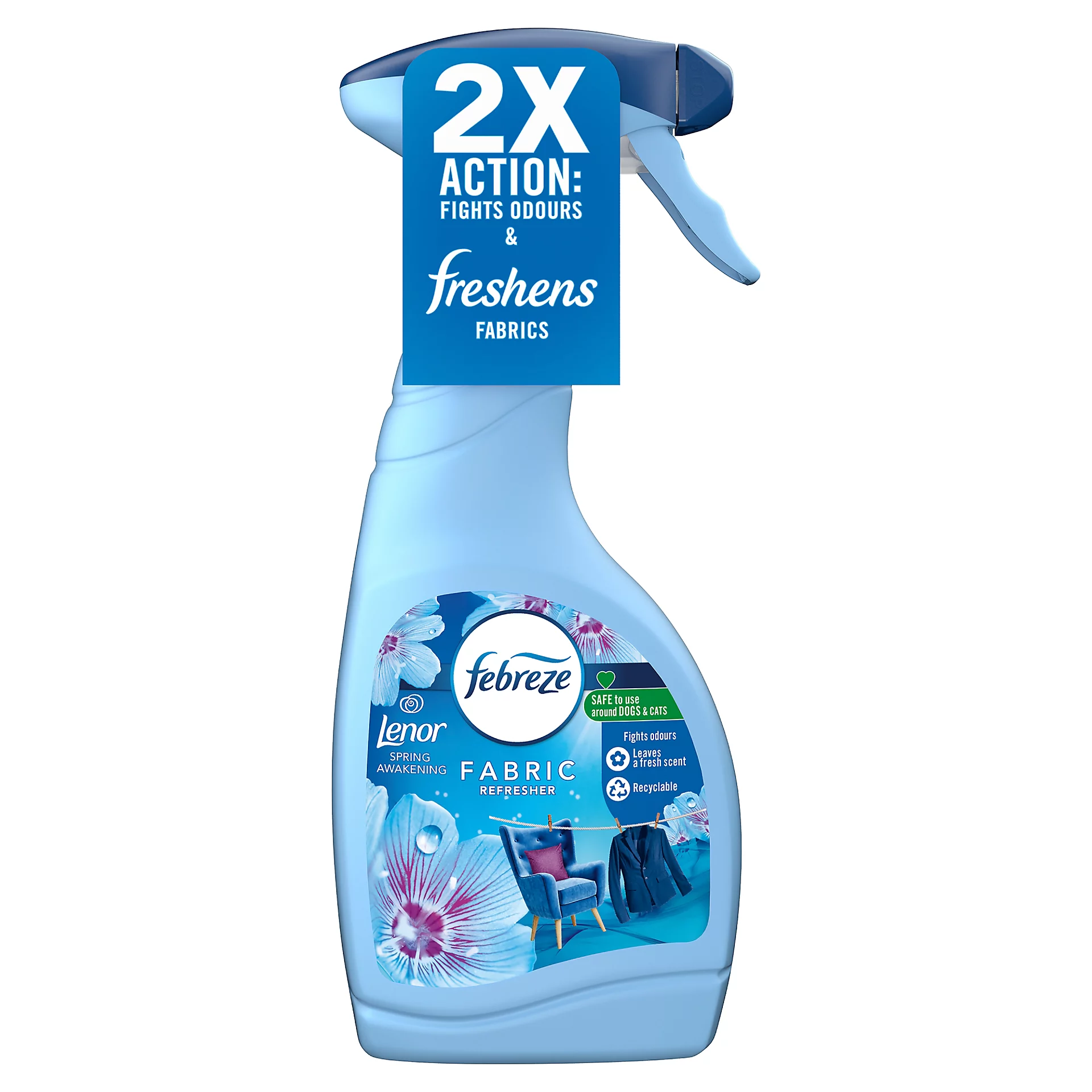 فبرز اسپری خوشبوکننده پارچه رایحه لنور طراوت بهاری اروپایی (Febreze + Lenor)