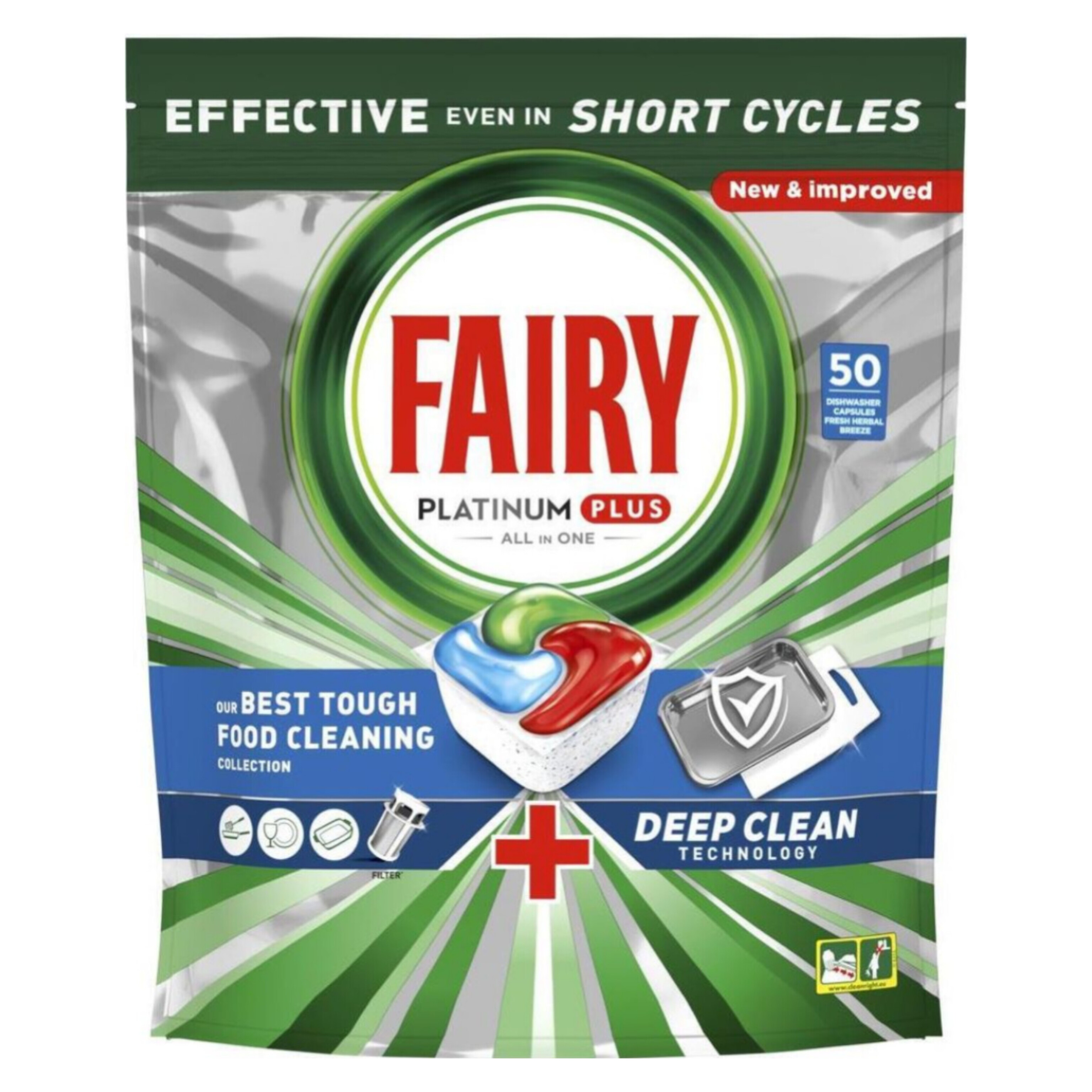 فیری پلاتینیوم پلاس دیپ کلین ایتالیا قرص ماشین ظرفشویی (Fairy Platinum Plus Deep Clean 50)