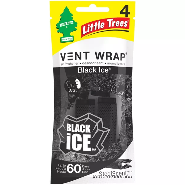 لیتل تریس خوشبوکننده خودرو رایحه یخ سیاه (Little Trees Vent Warp BlackIce)