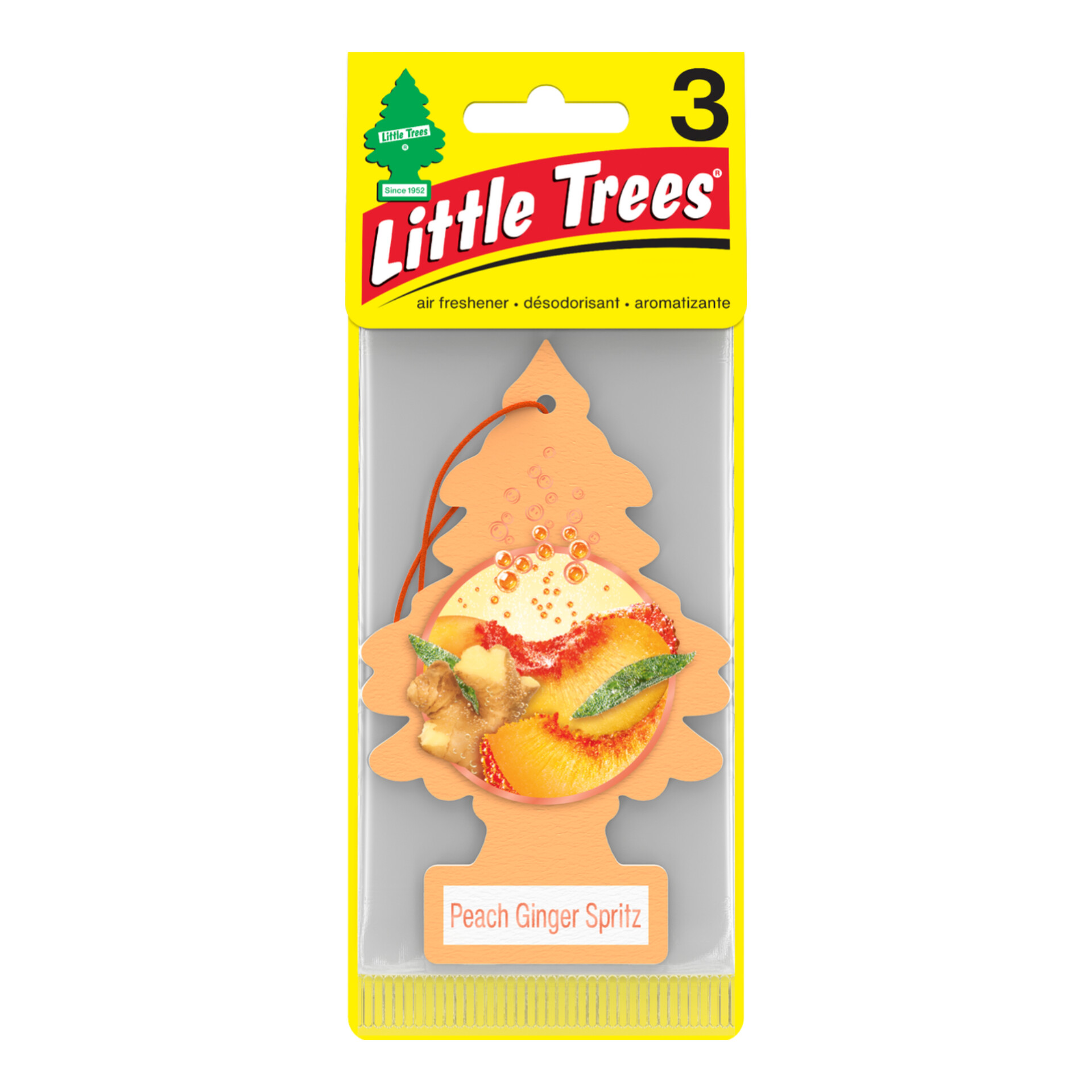 لیتل تریس خوشبوکننده خودرو رایحه نوشیدنی هلو زنجبیلی (Little trees Peach Ginger Spritz)
