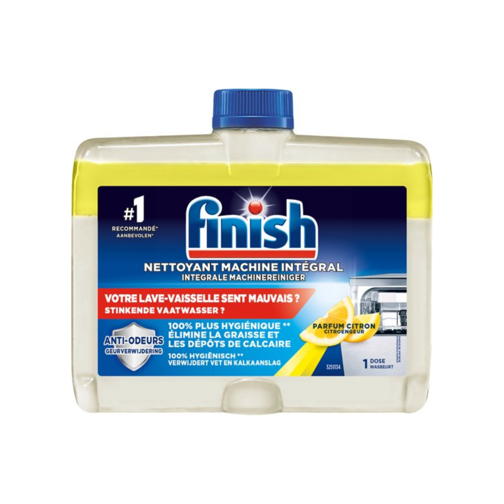 فینیش اروپا مایع جرمگیر ماشین ظرفشویی با رایحه لیمو (Finish Dishwasher Cleaner)
