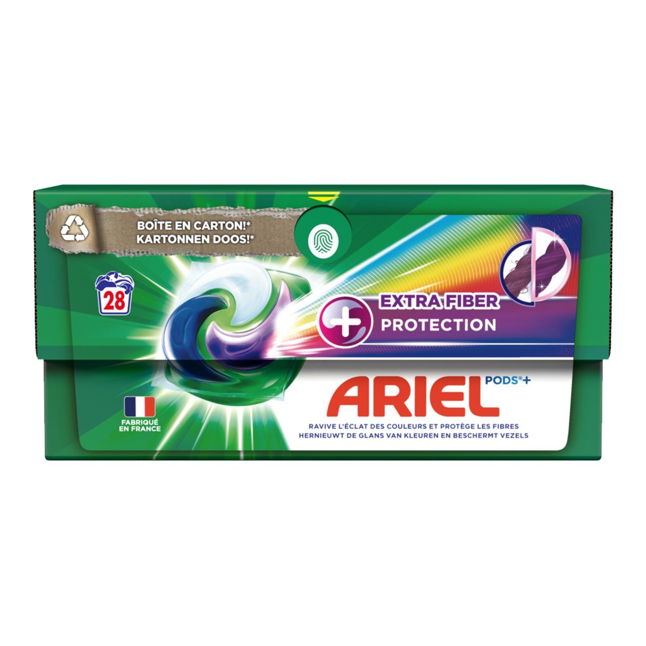 اریل اکسترا فایبر فرانسه قرص لباسشویی (Ariel 4in1 Pods+ Extra Fiber ۲۸)