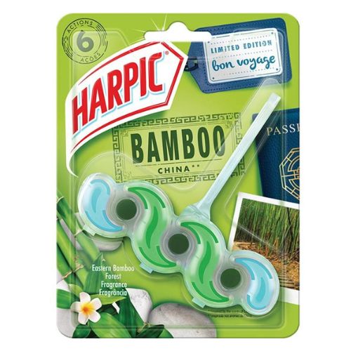هارپیک آویز خوشبوکننده و تمیزکننده توالت فرنگی رایحه بامبو چینی (Harpic Bamboo China)