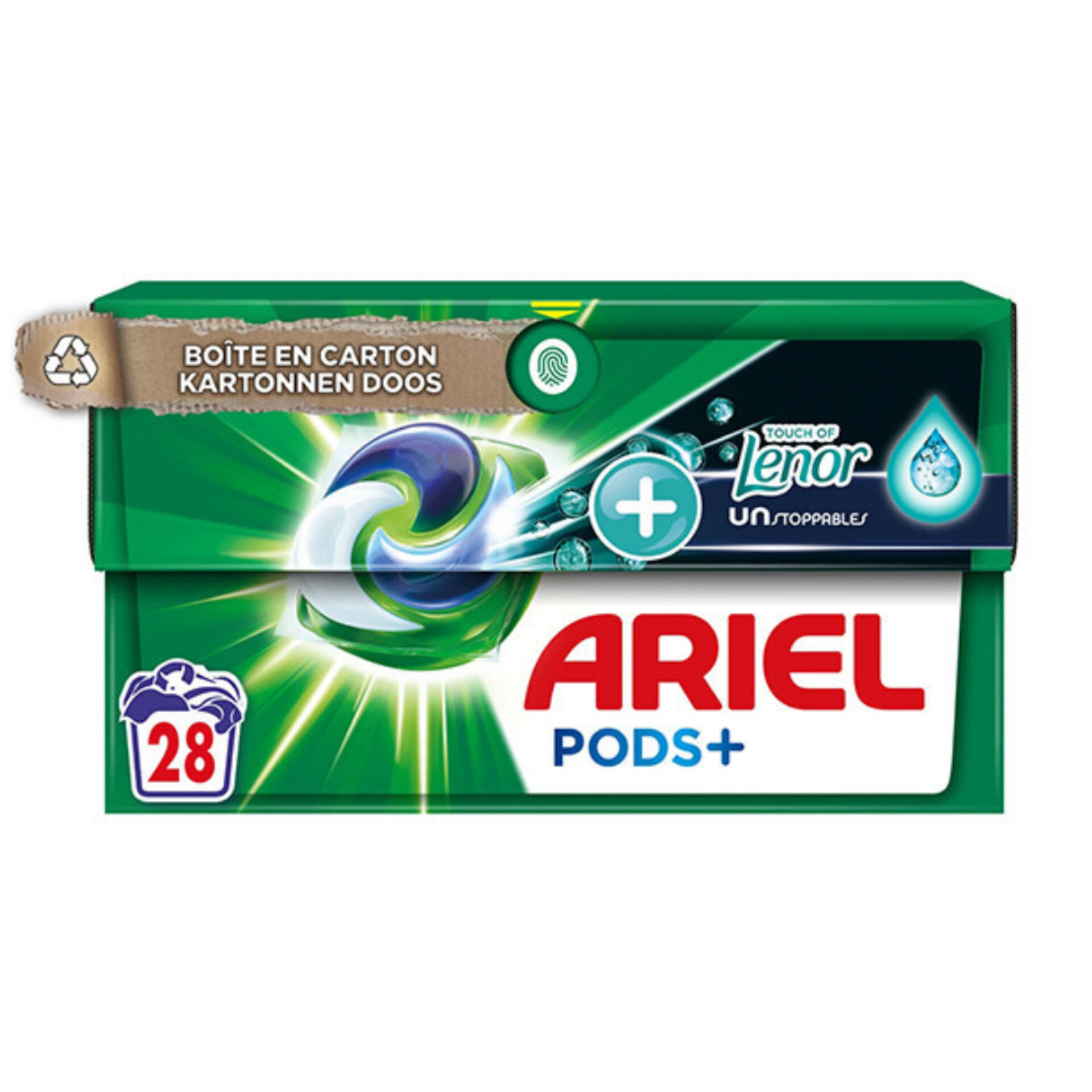 اریل لنور فرش فرانسه قرص لباسشویی (Ariel 4in1 Pods+ Lenor Fersh 28)