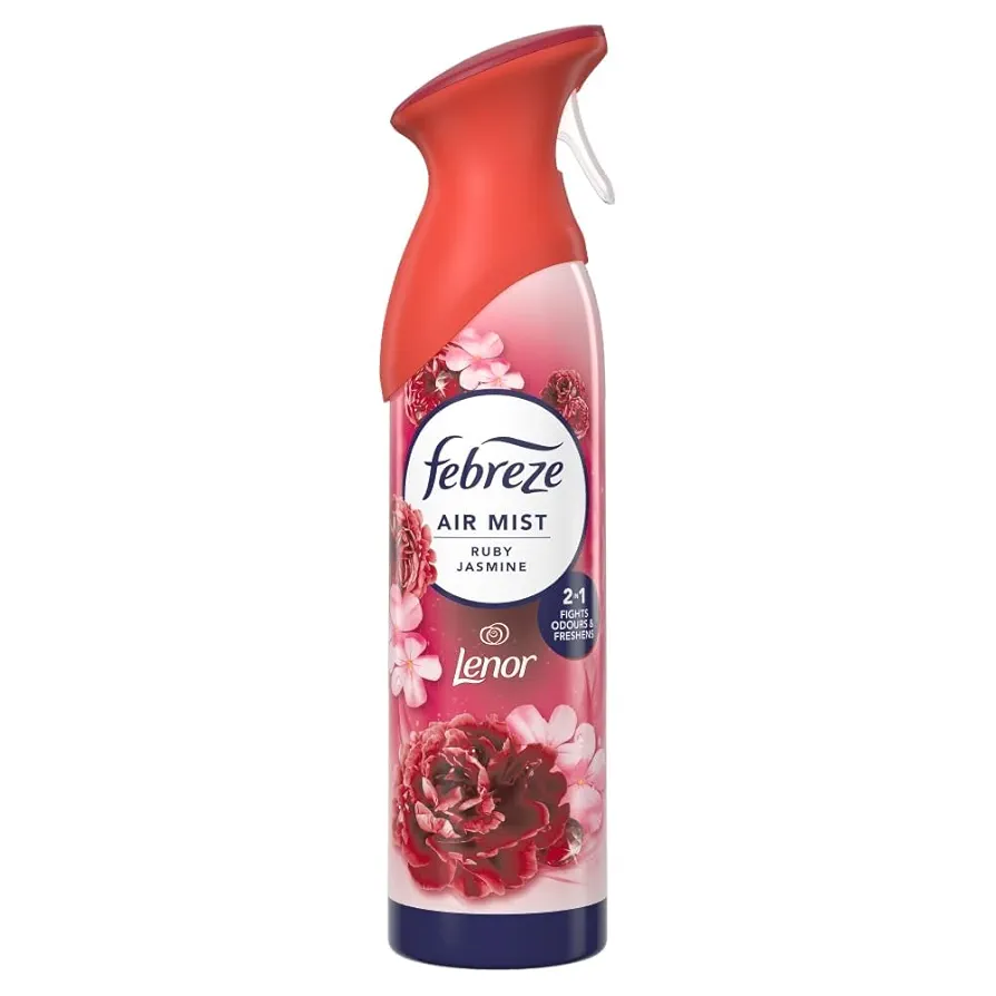 فبرز اسپری خوشبوکننده هوا رایحه لنور  یاس و گل یاقوت سرخ اروپایی (Febreze + Lenor)
