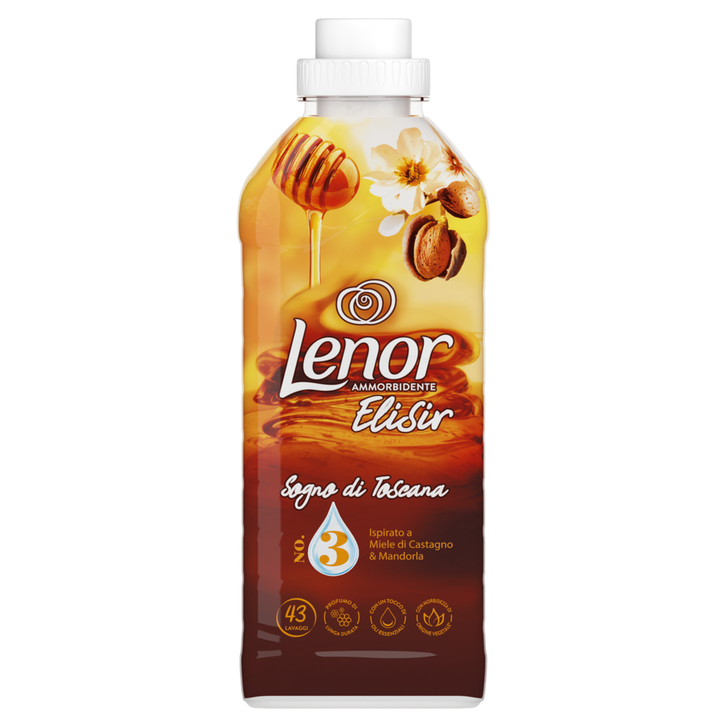 لنور مایع نرم کننده و خوشبوکننده لباس 43 بار رایحه عسل شاه بلوط و بادام(Lenor TUSCANY)
