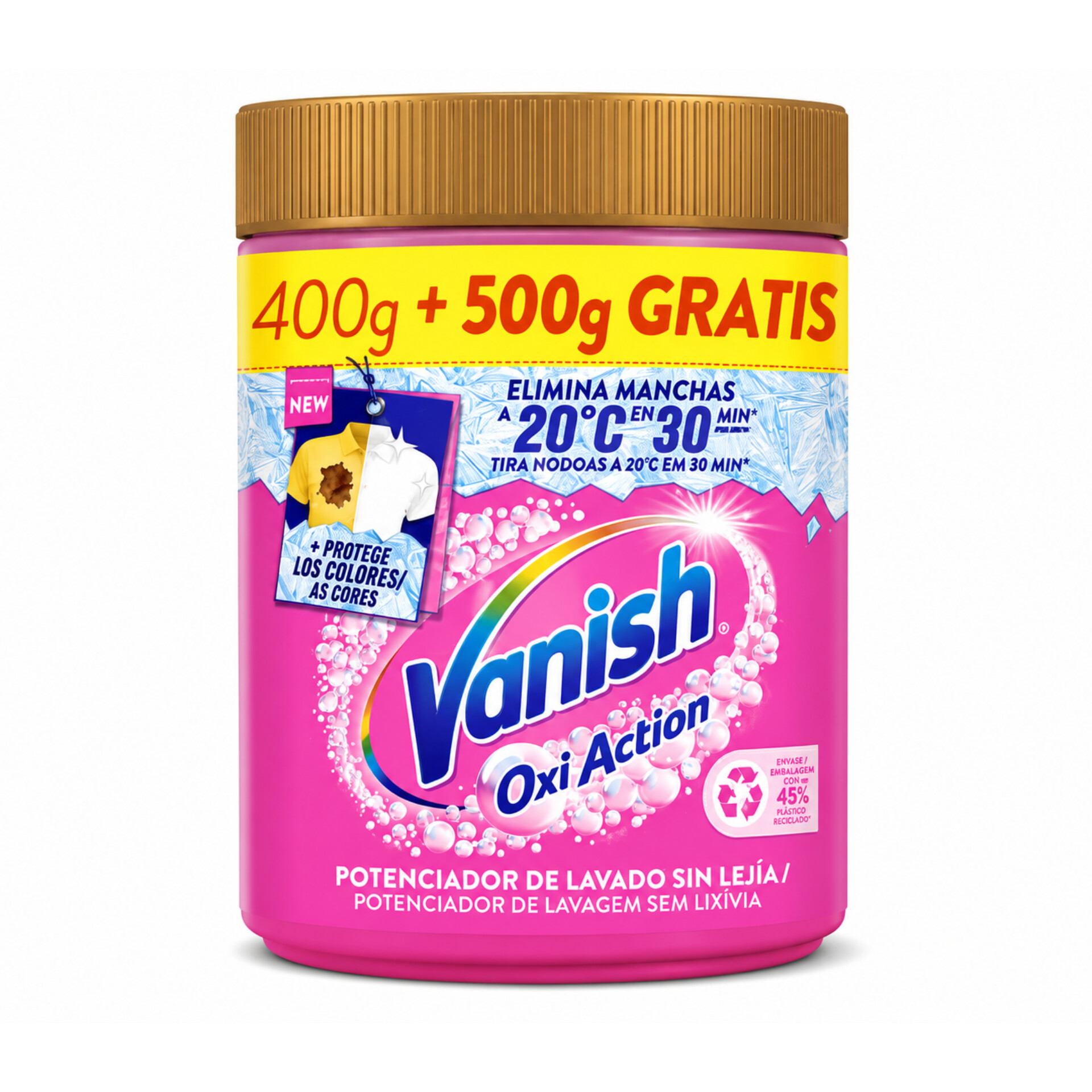 ونیش گلد اروپایی پودر لکه بر لباس رنگی بزرگ (Vanish gold Color 900g)