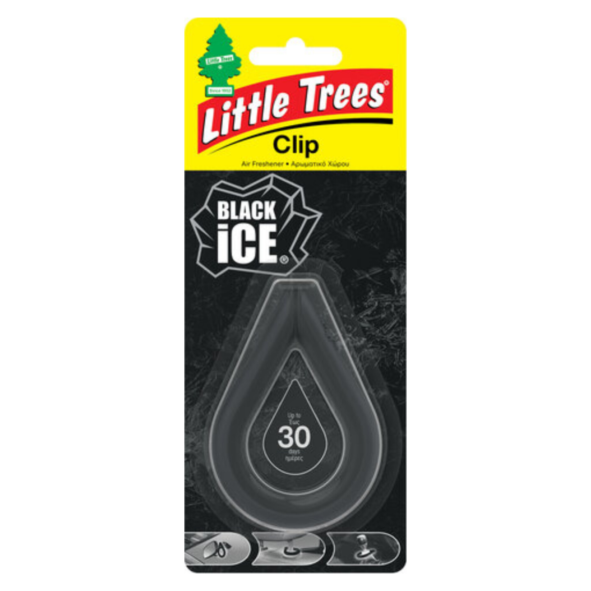 لیتل تریس خوشبوکننده خودرو رایحه یخ سیاه (Little Trees clip Black Ice)