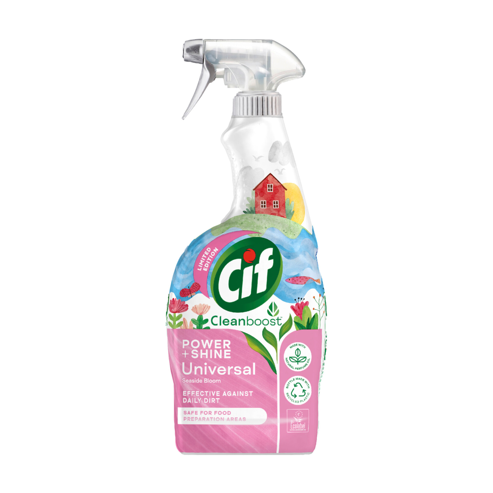 سیف اسپری چند منظوره تمیز کننده و براق کننده اروپایی (Cif Power + Shine)