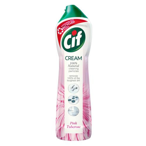 سیف اروپایی کرم چند منظوره با رایحه گل صورتی (Cif Cream Pink Tuberose)