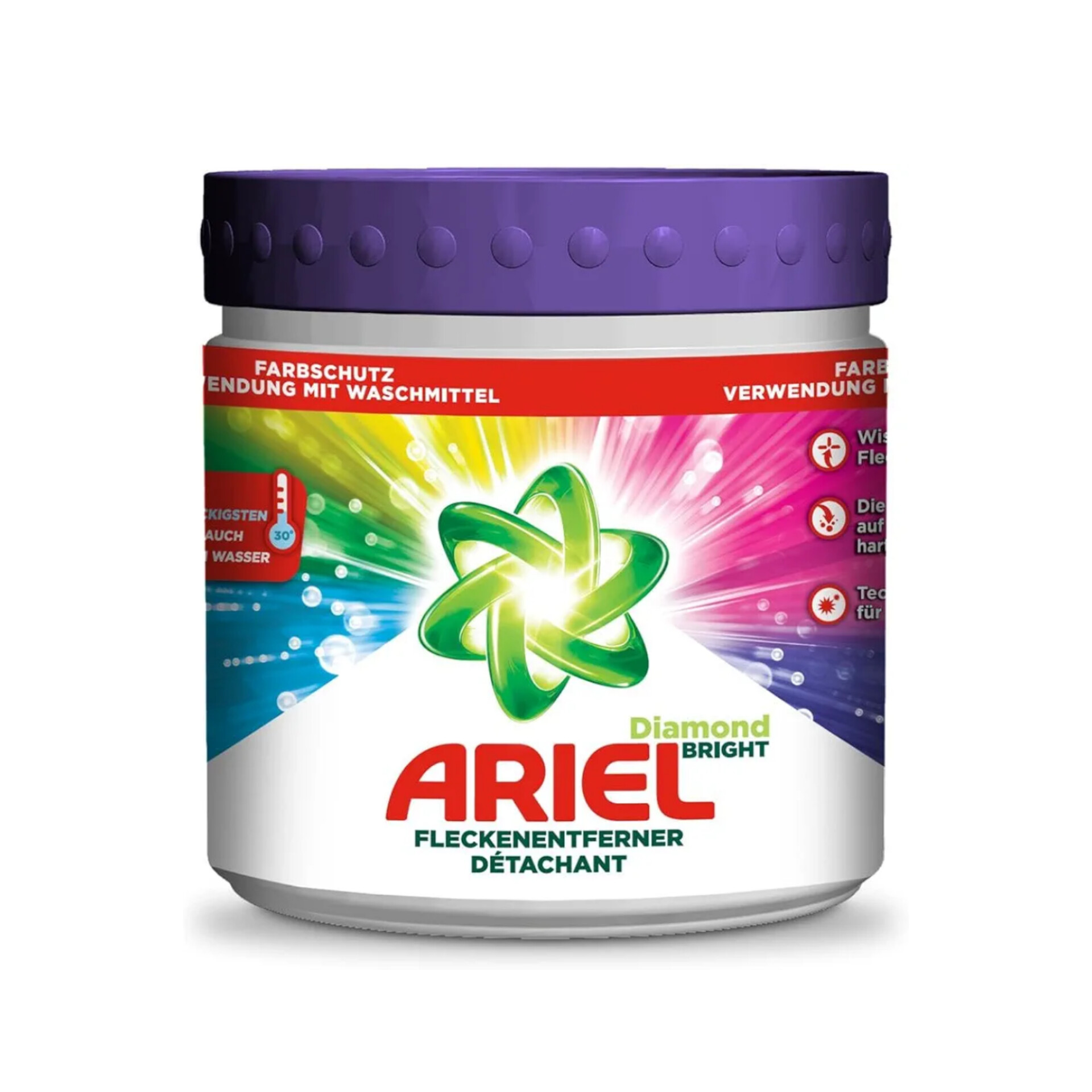 اریل پودر لکه بر لباس رنگی و سفید اروپایی (Ariel Stain Remover Color 500g)