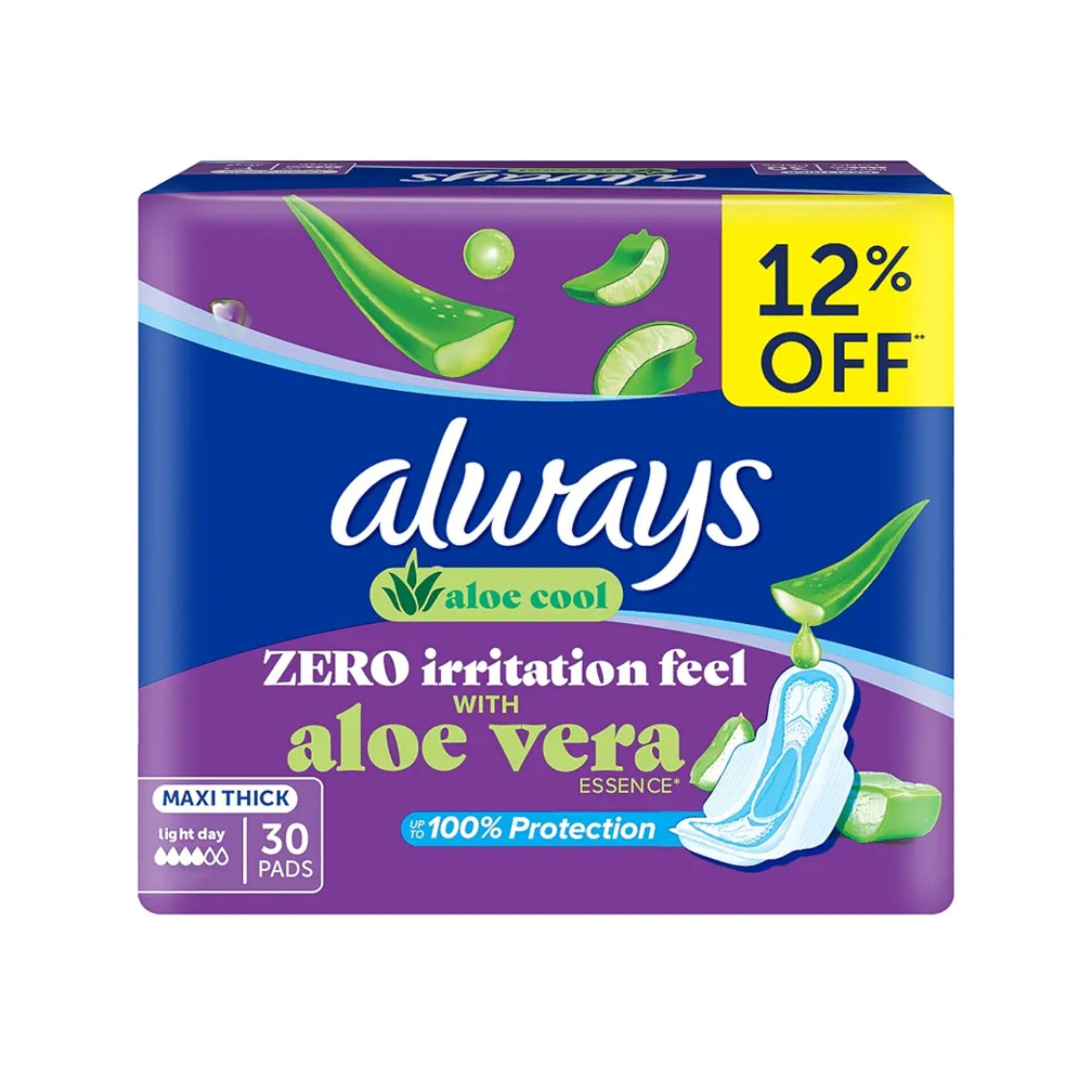 آلویز عربی نوار بهداشتی عصاره آلوئه‌ورا و خنک کننده (Always Aloe cool 30)