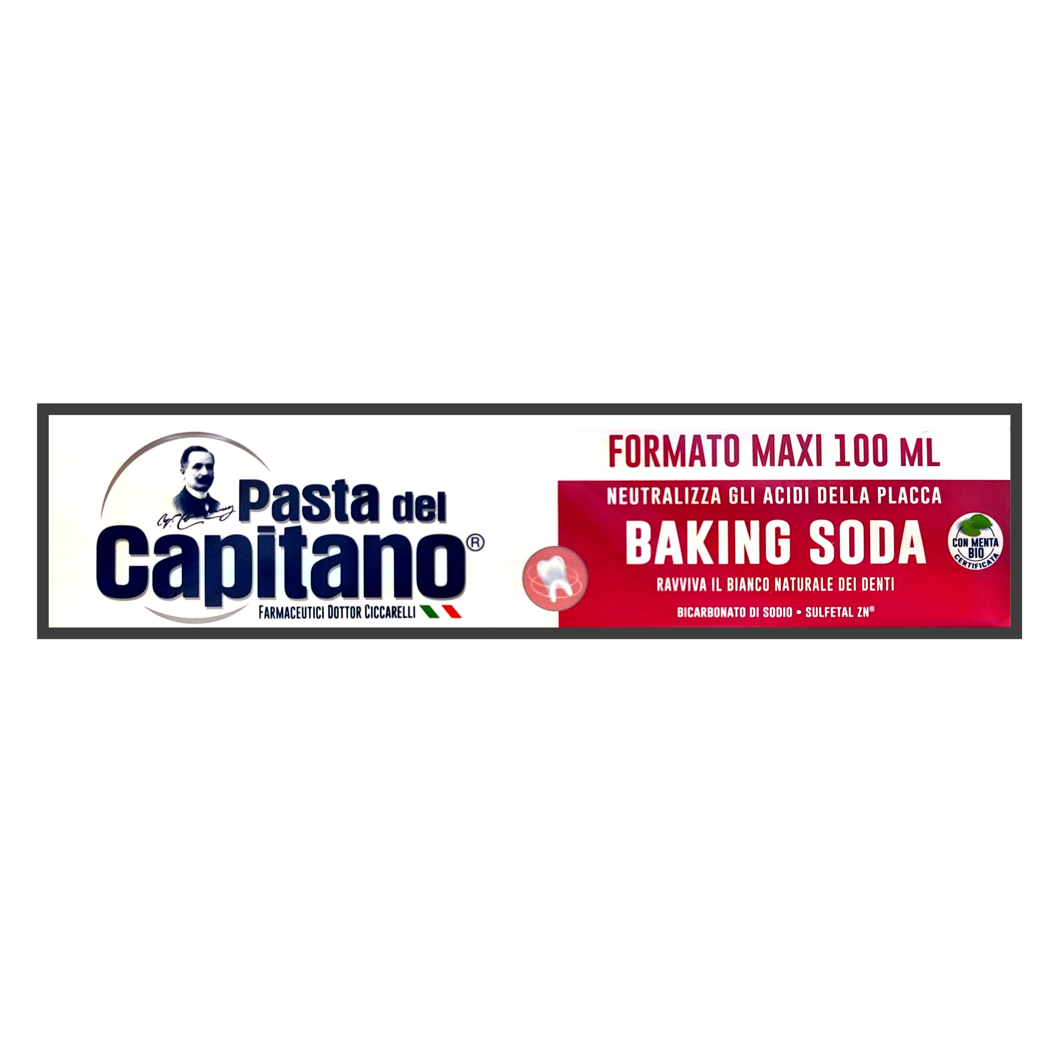 پاستا دل کاپیتانو خمیردندان سفید کننده و ضد پوسیدگی (Pasta del Captaino Baking Soda)