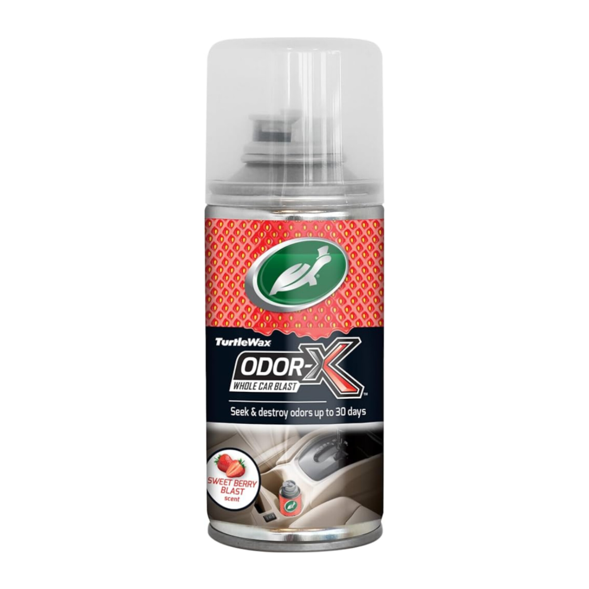 ترتل واکس بمب خوشبوکننده و از بین برنده بوی ماشین رایحه توت‌ فرنگی (Turtle Wax)