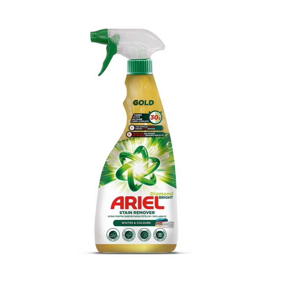 اریل گلد اسپری لکه بر لباس رنگی و سفید اروپایی (Ariel Gold 750ml)