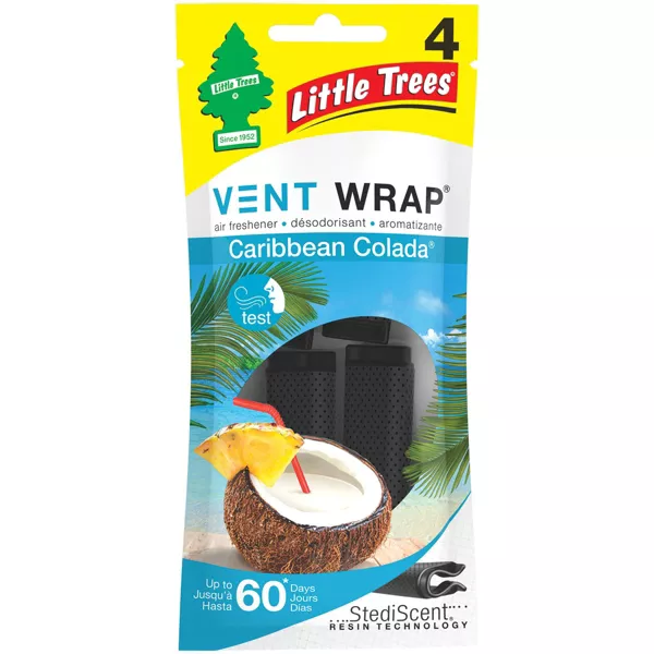 لیتل تریس خوشبوکننده خودرو رایحه کولادا کارائیب (Little Trees Vent Warp  Caribbean Colada)
