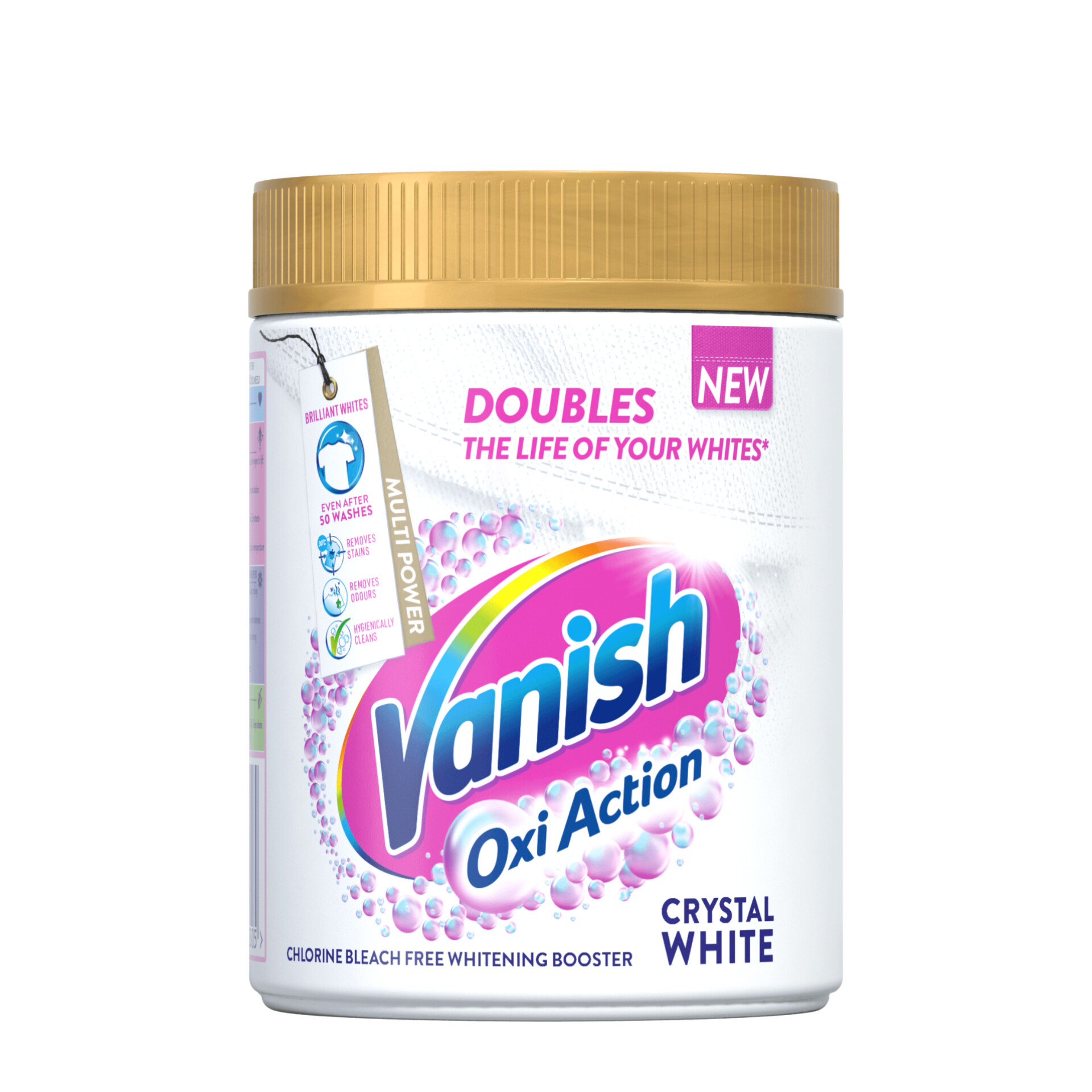 ونیش گلد اروپایی پودر لکه بر لباس سفید (Vanish CAYSTAL WHITE)