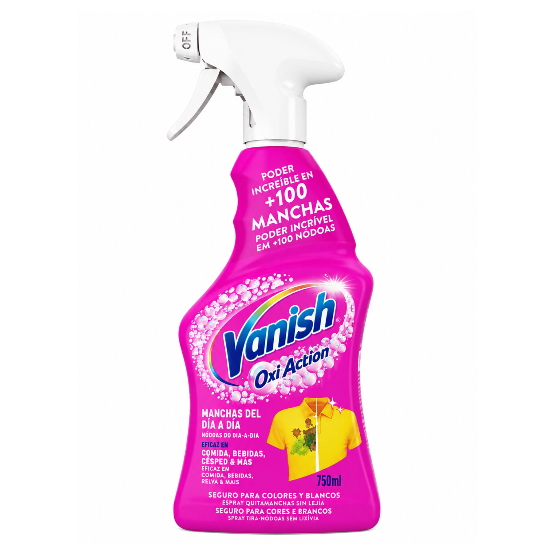 ونیش اورپایی اسپری لکه بر لباس رنگی و سفید(Vanish Spray 750ml)