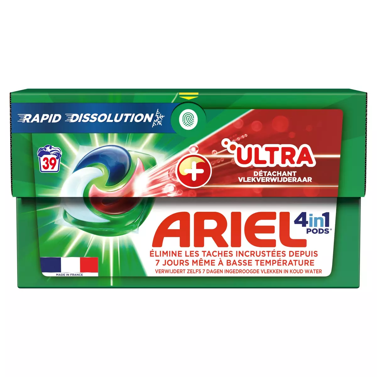 اریل اولترا فرانسه قرص لباسشویی (Ariel 4in1 Pods +ULTRA 39)