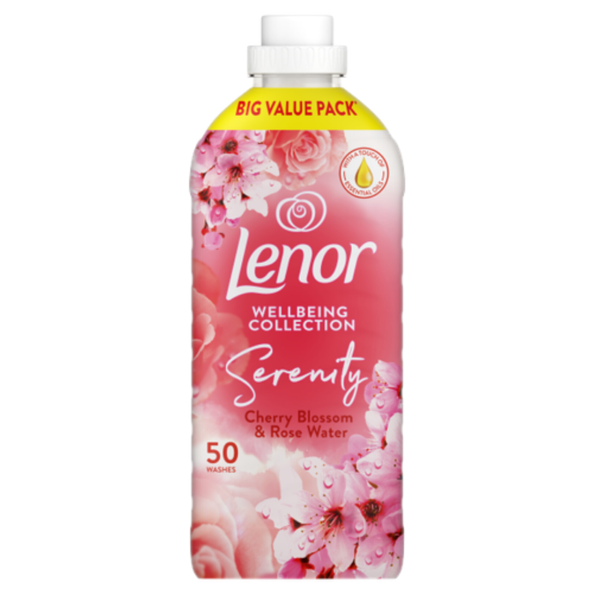 لنور مایع نرم کننده و خوشبوکننده لباس سایز بزرگ رایحه شکوفه گیلاس و گل رز ( Lenor Blossom & Rose Water)