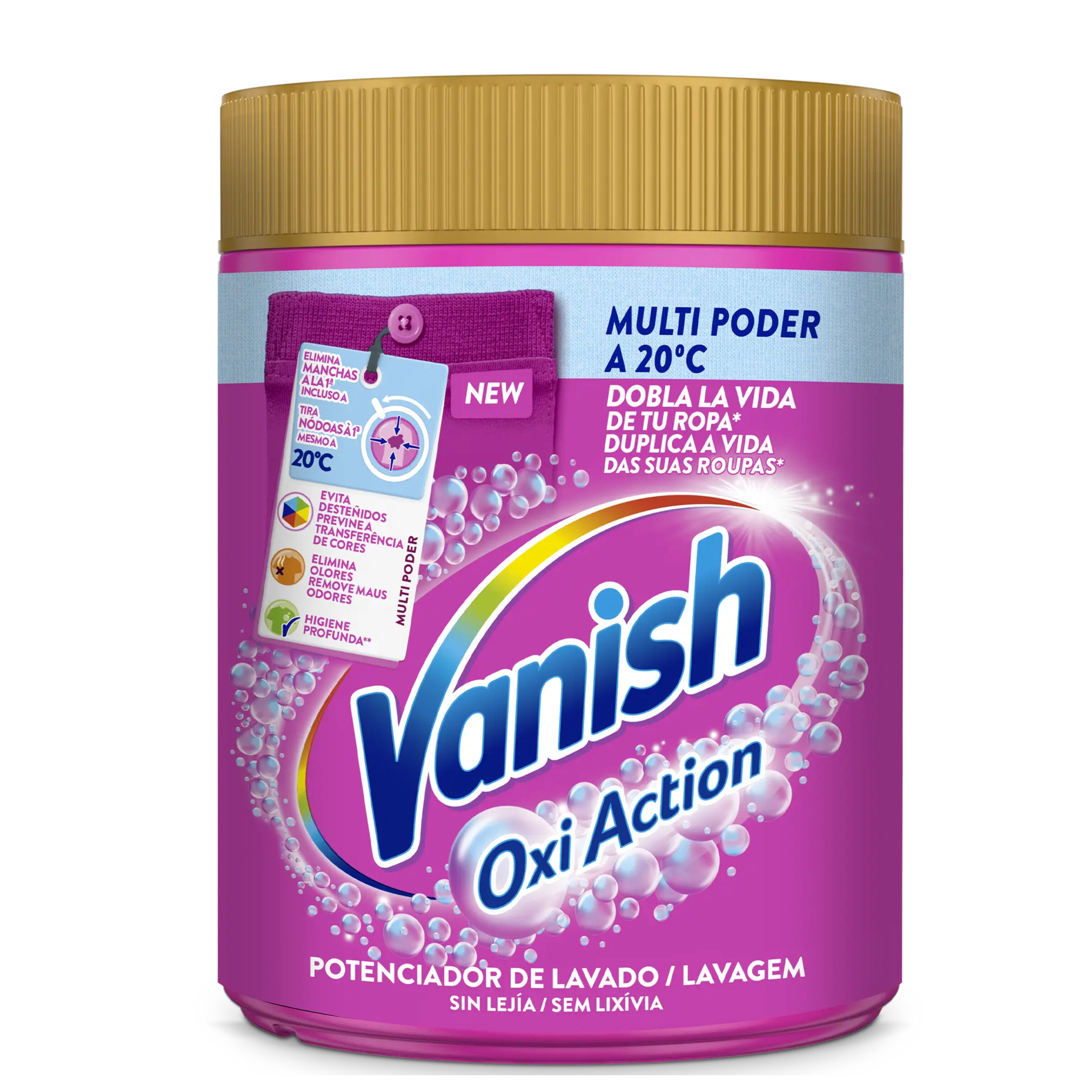 ونیش گلد اروپایی پودر لکه بر لباس رنگی بزرگ (Vanish gold Color 1kg)