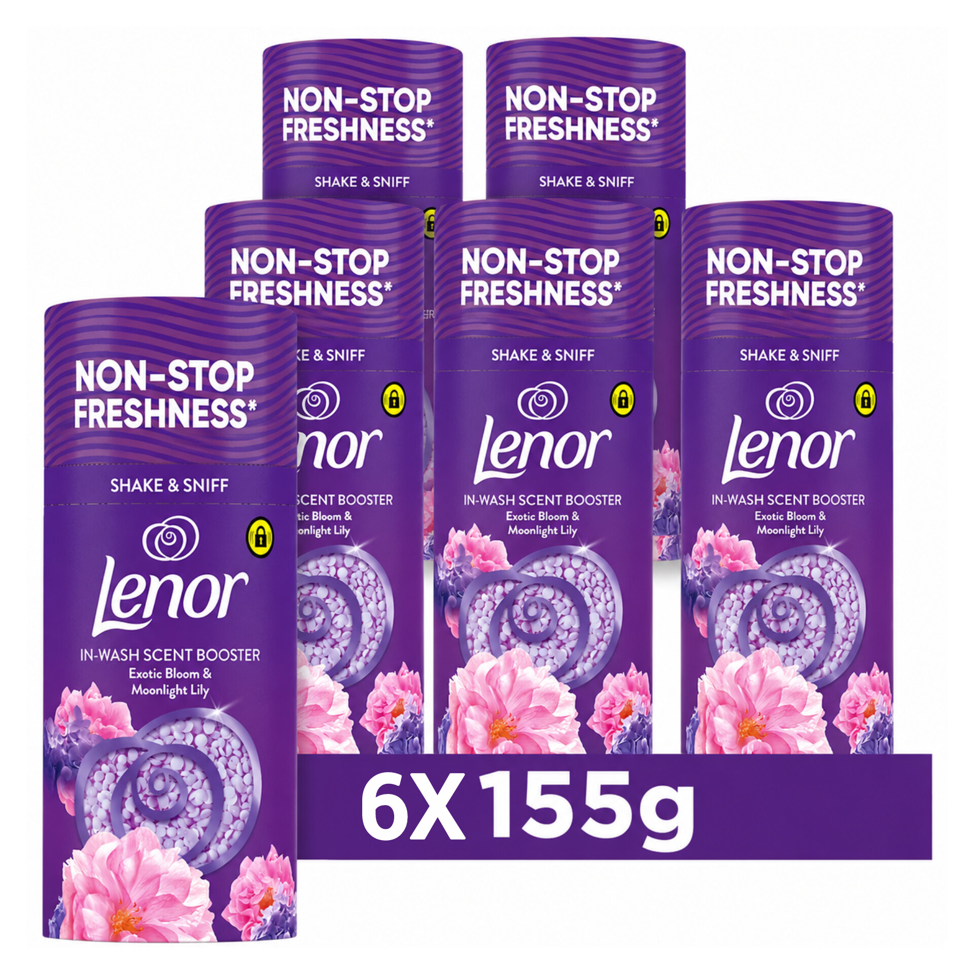 لنور دانه های خوشبوکننده لباس رایحه گل های گرمسیری بسته 6عددی (Lenor Exotic Bloom)