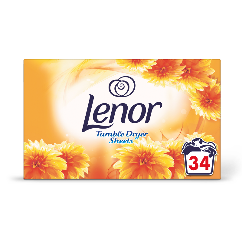 لنور ورق خشک کن و خوشبوکننده لباس رایحه نسیم تابستانی (Lenor Tumble Dryer Summer breeze 34)