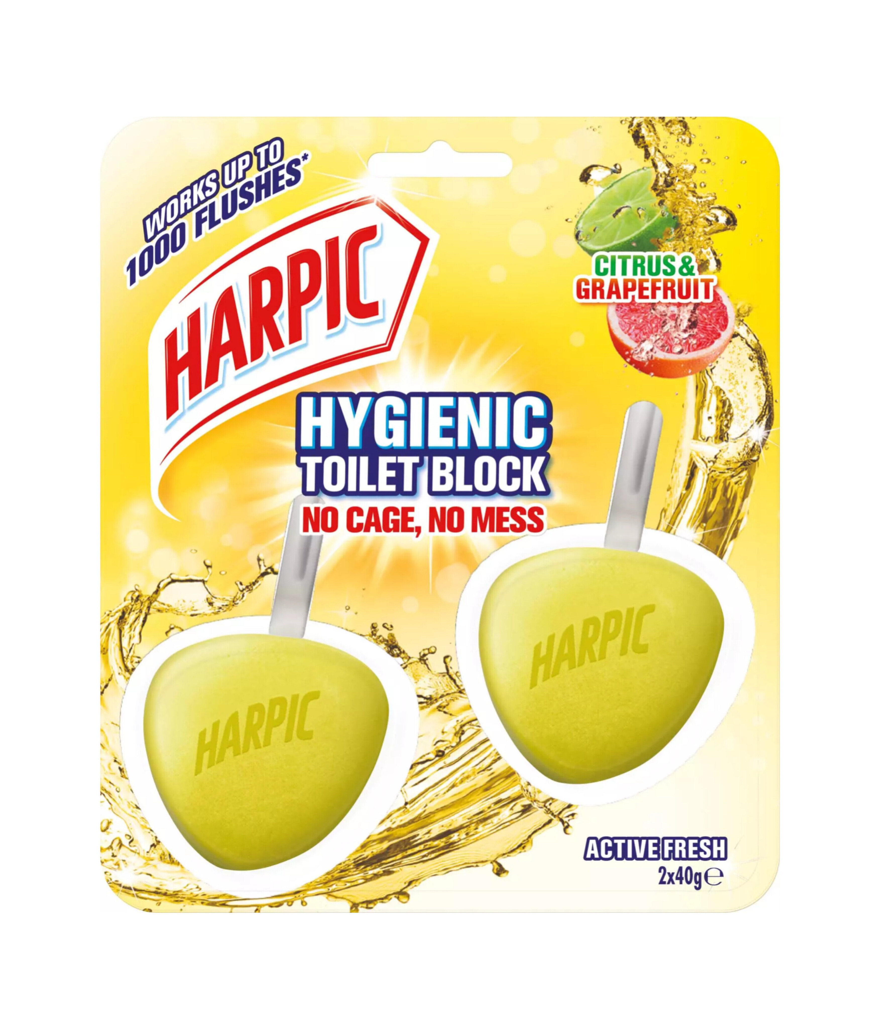 هارپیک آویز خوشبوکننده جفتی توالت فرنگی رایحه میکس مرکبات (Harpic Citrus)