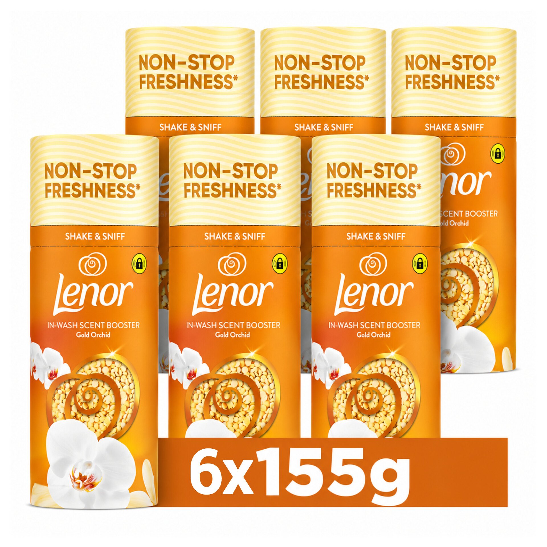 لنور دانه های خوشبوکننده لباس رایحه ارکیده طلایی بسته 6عددی (Lenor Gold Orchid)
