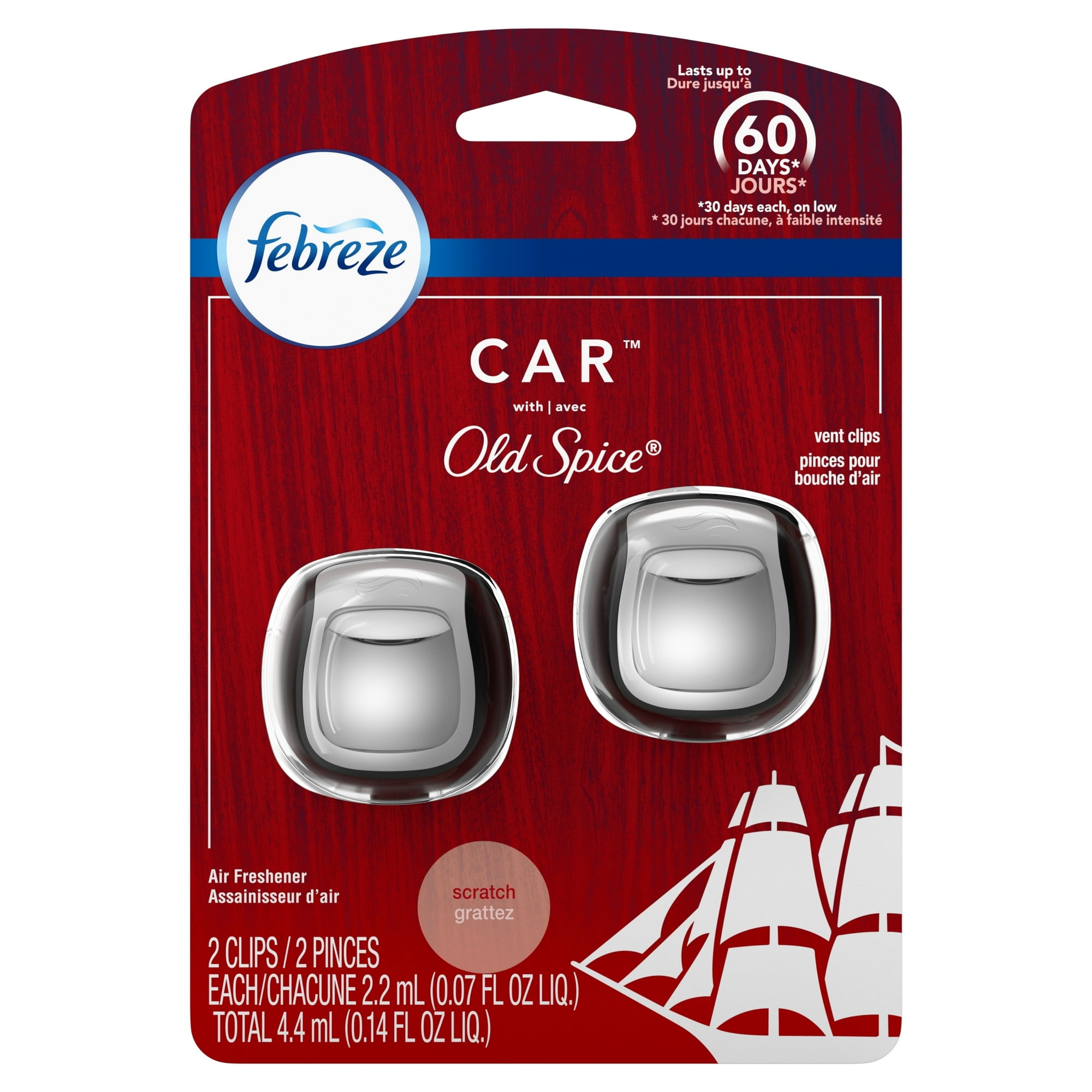 فبرز خوشبوکننده دریچه کولر ماشین رایحه اولد اسپیس (Febreze Car Old Spice)