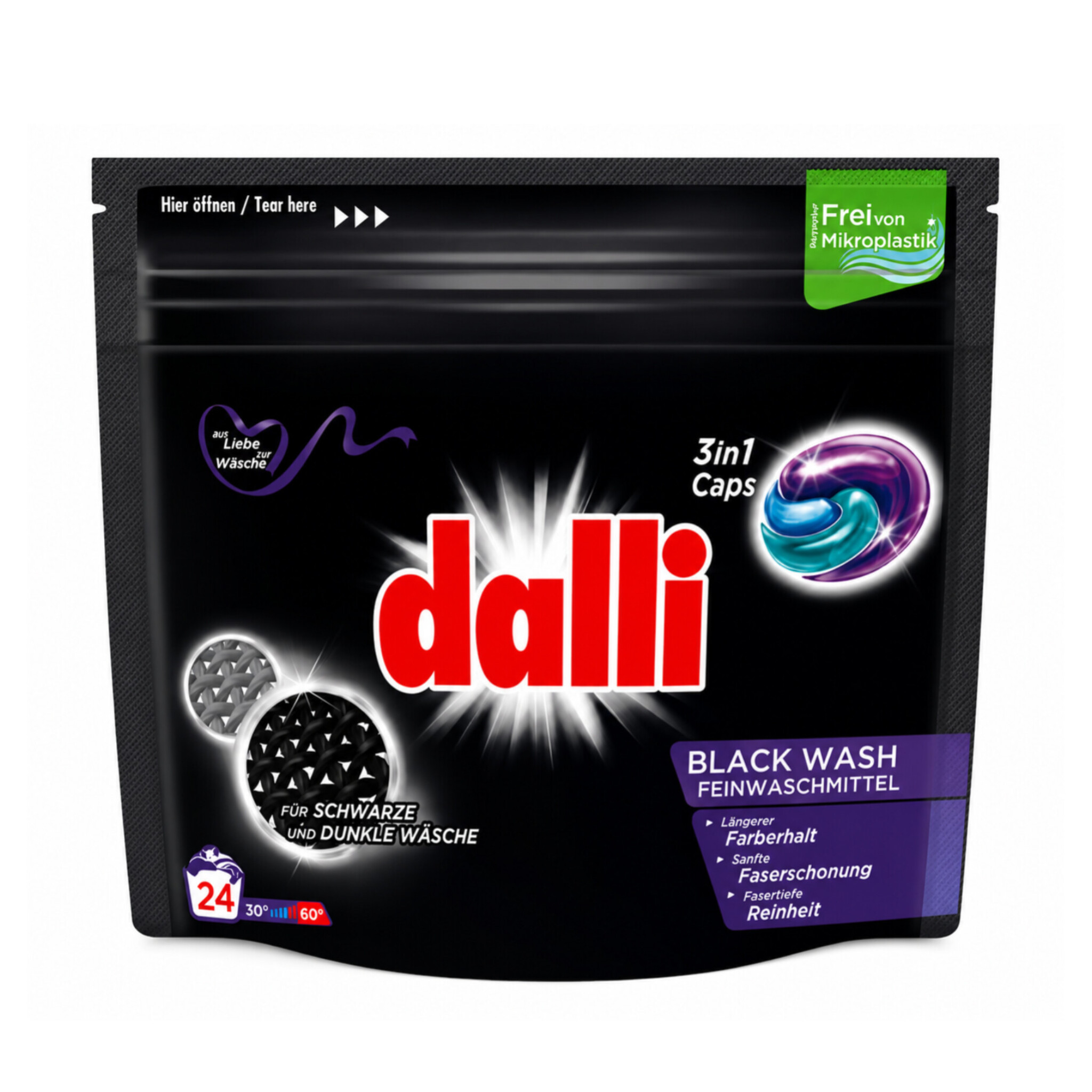 دالی قرص لباسشویی لباس مشکی و تیره 3در1 آلمانی (24 Dalli Black Wash 3in1)