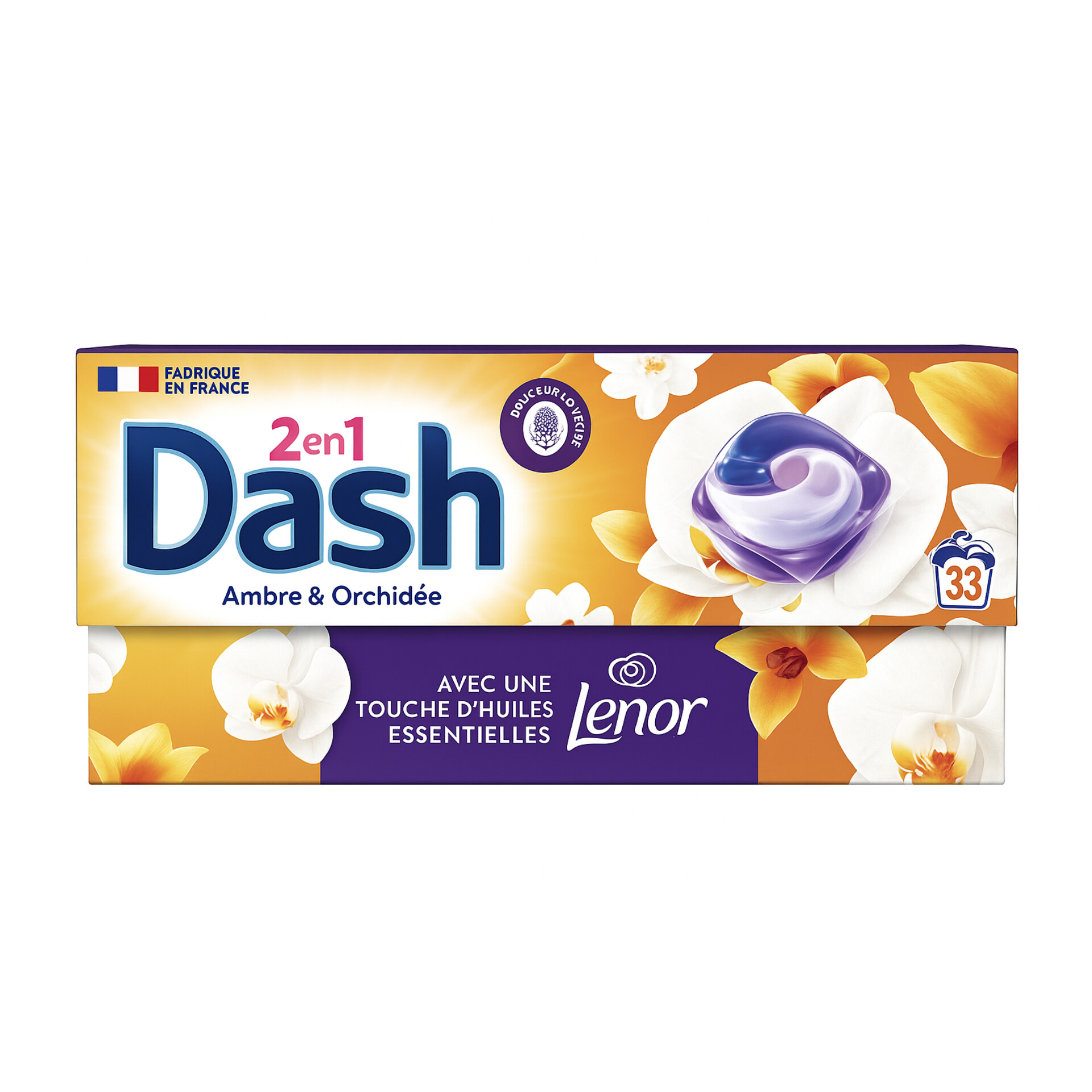 دش قرص لباسشویی همراه با خوشبوکننده لنور (33 Dash + Lenor)