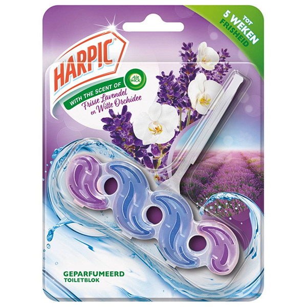 هارپیک آویز خوشبوکننده و تمیزکننده توالت فرنگی رایحه اسطوخودوس و ارکیده سفید (Harpic Frisse Lavendel en Witte Orchide)