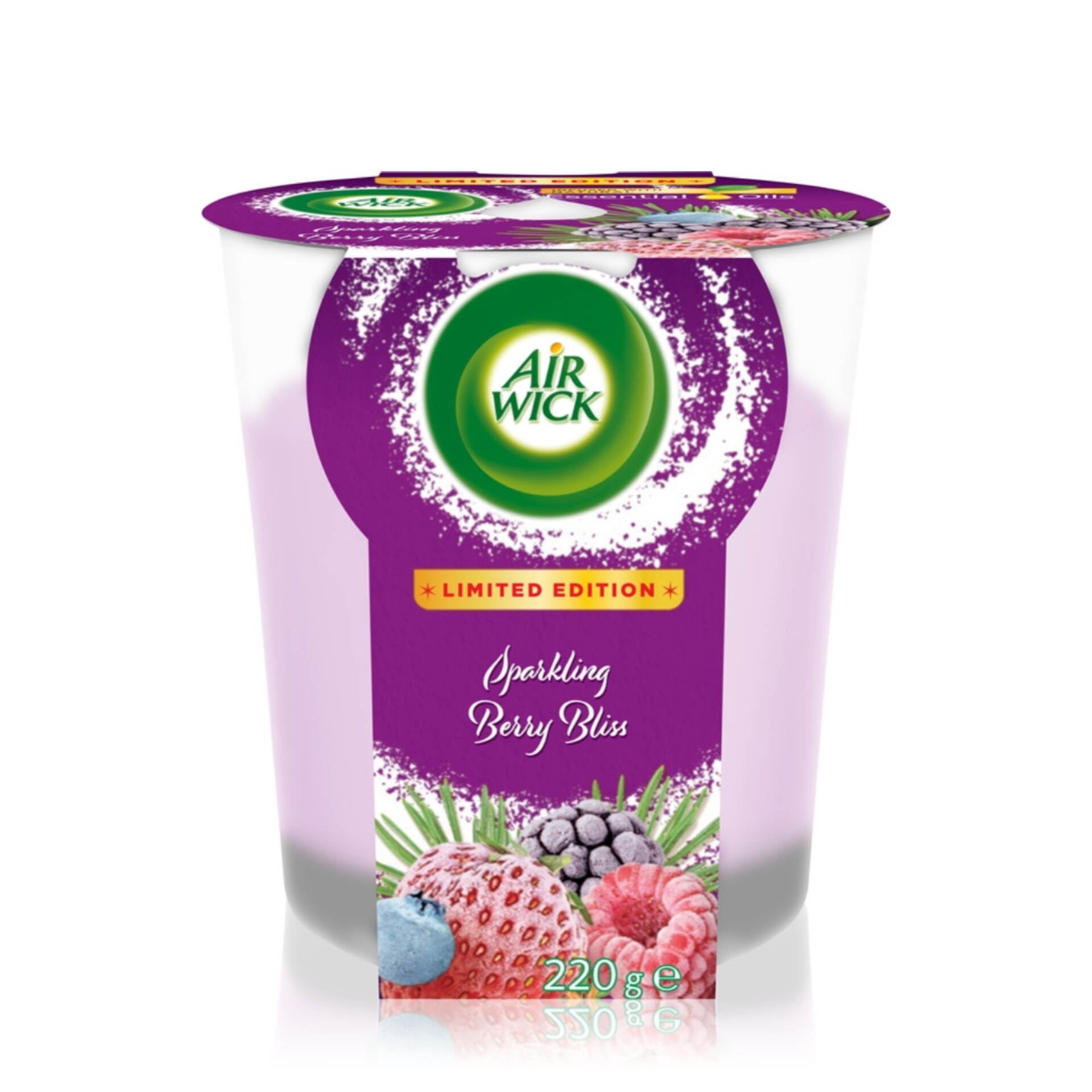 ایرویک شمع معطر با رایحه توت فرنگی و تمشک و بلوبری 40 ساعته (Air Wicka)